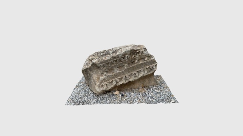 Carved Architectural Block with Laurel Motifs –…