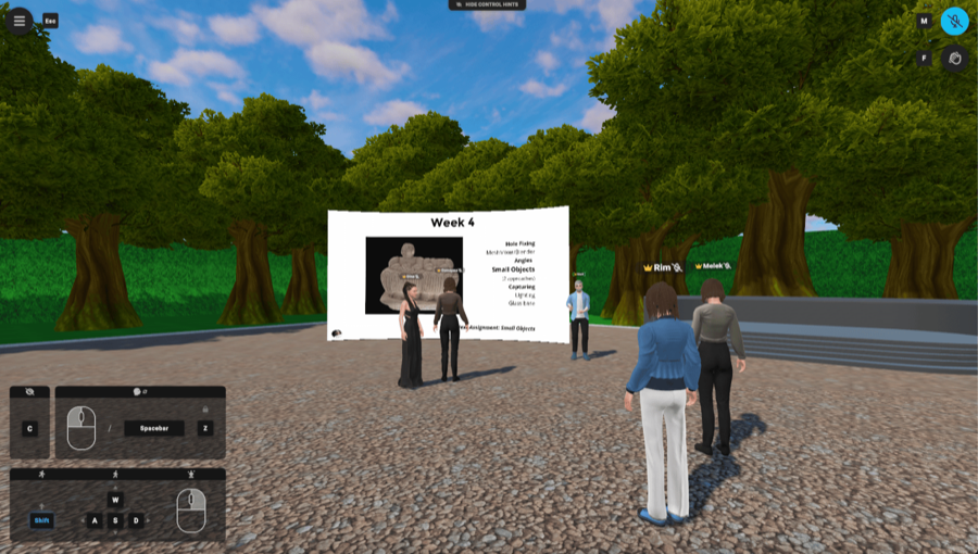 Reviewing scans together in an immersive space